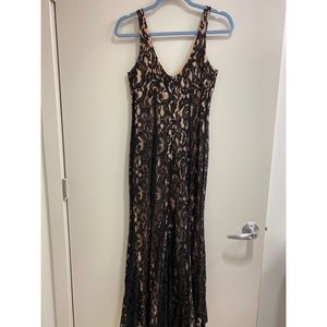 BCBG black lace formal gown, size 2